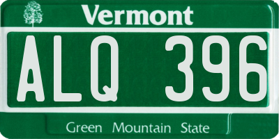 VT license plate ALQ396