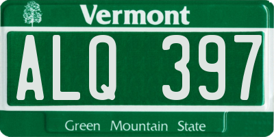 VT license plate ALQ397