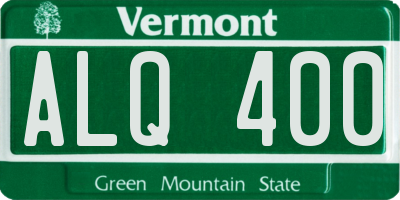 VT license plate ALQ400