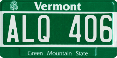 VT license plate ALQ406