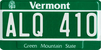 VT license plate ALQ410