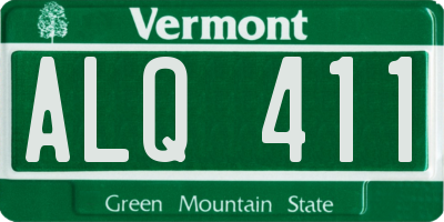 VT license plate ALQ411