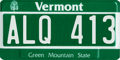 VT license plate ALQ413