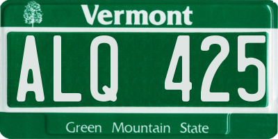 VT license plate ALQ425