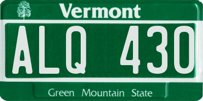 VT license plate ALQ430
