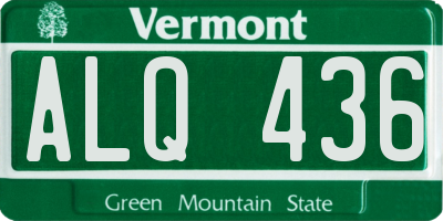 VT license plate ALQ436