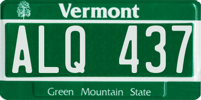 VT license plate ALQ437
