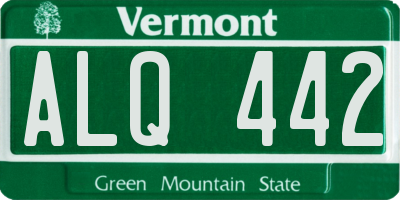 VT license plate ALQ442