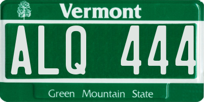 VT license plate ALQ444
