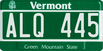 VT license plate ALQ445