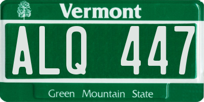 VT license plate ALQ447