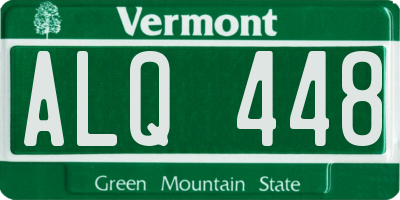 VT license plate ALQ448