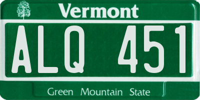 VT license plate ALQ451