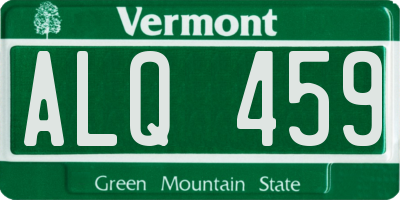 VT license plate ALQ459