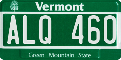 VT license plate ALQ460