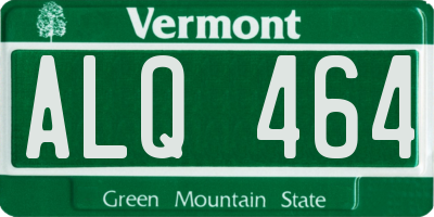 VT license plate ALQ464