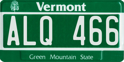 VT license plate ALQ466