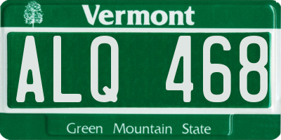 VT license plate ALQ468