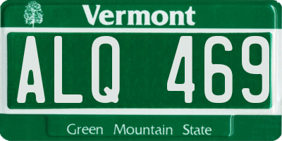 VT license plate ALQ469