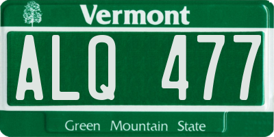 VT license plate ALQ477