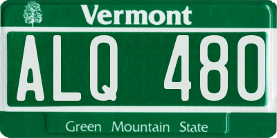 VT license plate ALQ480