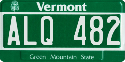 VT license plate ALQ482