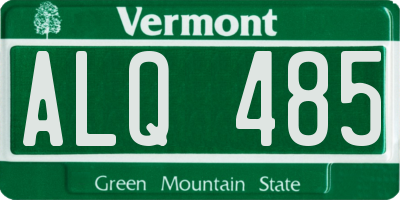 VT license plate ALQ485