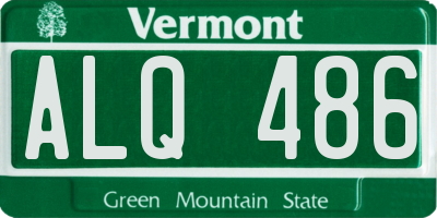 VT license plate ALQ486