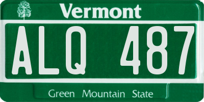 VT license plate ALQ487