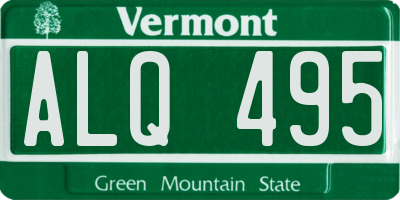 VT license plate ALQ495