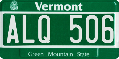 VT license plate ALQ506