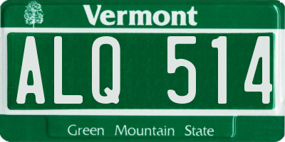 VT license plate ALQ514