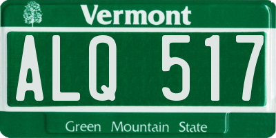 VT license plate ALQ517