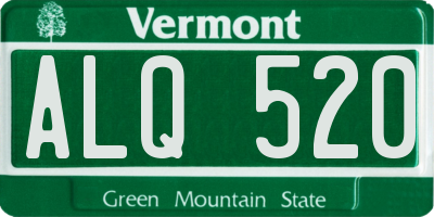 VT license plate ALQ520