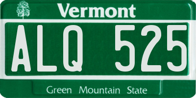 VT license plate ALQ525