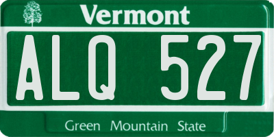 VT license plate ALQ527