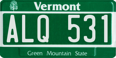 VT license plate ALQ531
