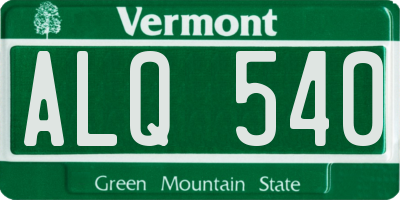 VT license plate ALQ540