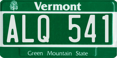 VT license plate ALQ541