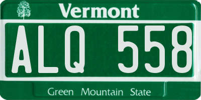 VT license plate ALQ558