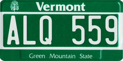 VT license plate ALQ559