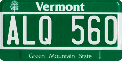 VT license plate ALQ560