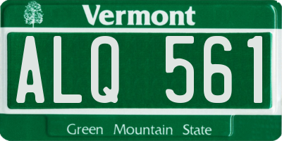 VT license plate ALQ561