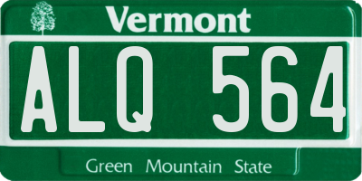 VT license plate ALQ564