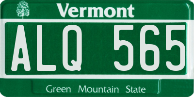 VT license plate ALQ565