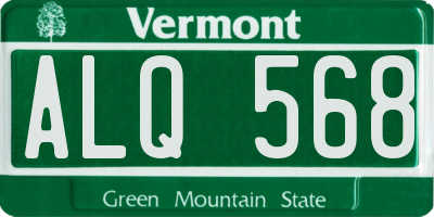 VT license plate ALQ568