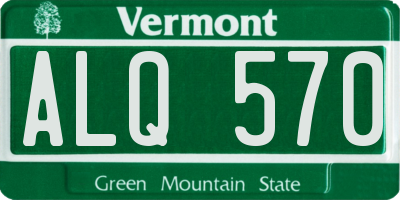 VT license plate ALQ570