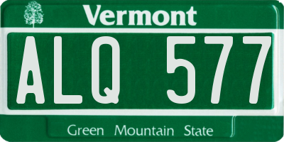 VT license plate ALQ577