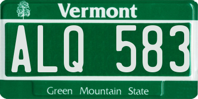 VT license plate ALQ583
