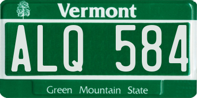 VT license plate ALQ584